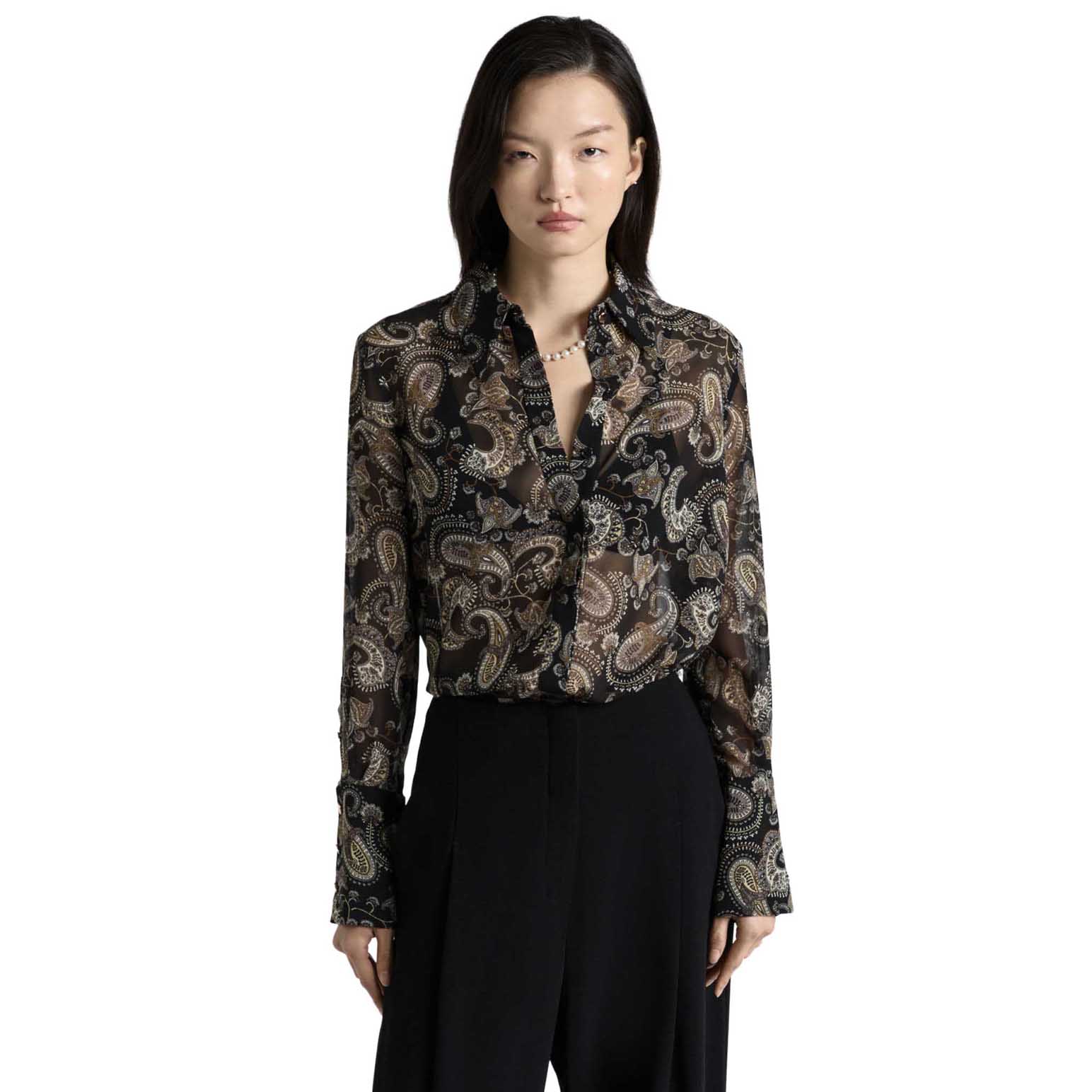 Cue Paisley Georgette Shirt